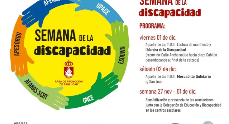 SANLÚCAR CELEBRARÁ POR PRIMERA VEZ LA SEMANA DE LA DISCAPACIDAD