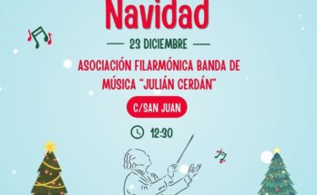 LA BANDA JULIÁN CERDÁN LLEVARÁ EL CONCIERTO DE NAVIDAD A LA CALLE SAN JUAN